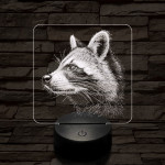 Mosó Masa 7 színű valósághű 3D led lámpa