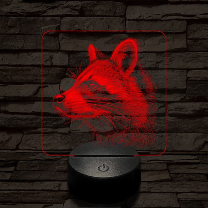 Mosó Masa 7 színű valósághű 3D led lámpa