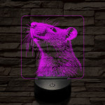 Szimatoló kisegér 7 színű valósághű 3D led lámpa