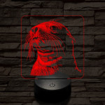 Jámbor fóka 7 színű valósághű 3D led lámpa