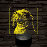 Jámbor fóka 7 színű valósághű 3D led lámpa