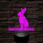 Szalutáló nyúl 7 színű valósághű 3D led lámpa