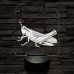 Szöcske 7 színű valósághű 3D led lámpa