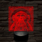 Töprengő majom 7 színű valósághű 3D led lámpa