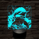 Boldog delfin 7 színű valósághű 3D led lámpa