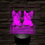 Cicabarátság 7 színű valósághű 3D led lámpa