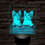Cicabarátság 7 színű valósághű 3D led lámpa