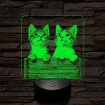 Cicabarátság 7 színű valósághű 3D led lámpa