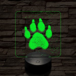 Kutyatappancs 7 színű  3D led lámpa