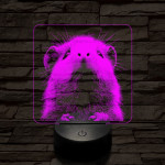 Tengerimalacka 7 színű valósághű 3D led lámpa