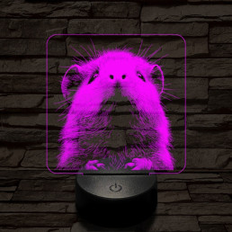 Tengerimalacka 7 színű valósághű 3D led lámpa