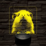 Tengerimalacka 7 színű valósághű 3D led lámpa