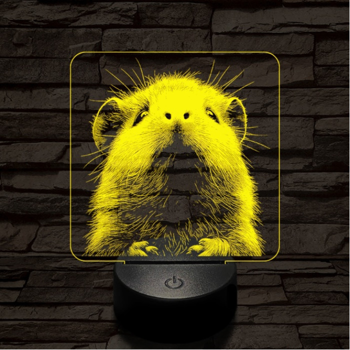 Tengerimalacka 7 színű valósághű 3D led lámpa