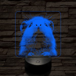 Tengerimalacka 7 színű valósághű 3D led lámpa