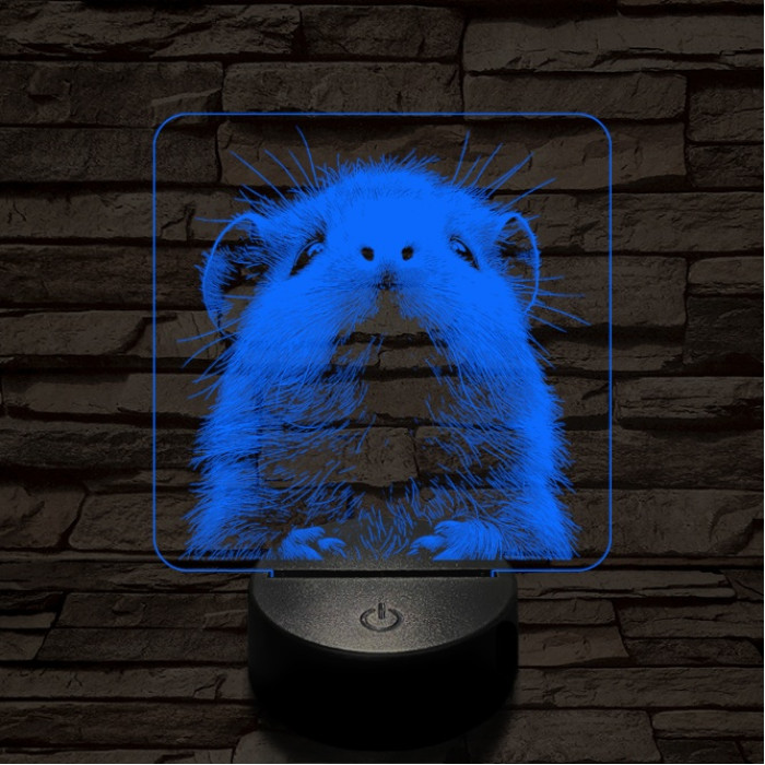 Tengerimalacka 7 színű valósághű 3D led lámpa