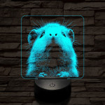 Tengerimalacka 7 színű valósághű 3D led lámpa