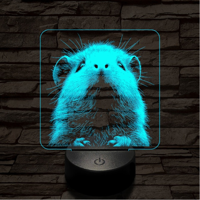 Tengerimalacka 7 színű valósághű 3D led lámpa