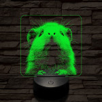Tengerimalacka 7 színű valósághű 3D led lámpa