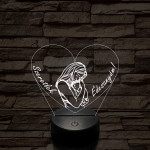 Szeretlek édesanyám 7 színű 3D led lámpa