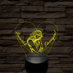 Szeretlek édesanyám 7 színű 3D led lámpa