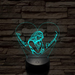 Szeretlek édesanyám 7 színű 3D led lámpa