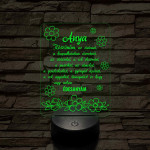Anyák napjára virágzó szeretet 7 színű 3D LED lámpa