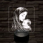 Anyai szeretet 7 színű valósághű 3D led lámpa