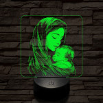 Anyai szeretet 7 színű valósághű 3D led lámpa