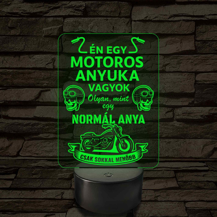 Motoros anyuka - 7 színű, színváltós 3D led lámpa
