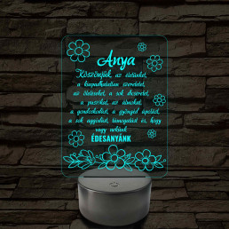 Anyák napjára virágzó szeretet TÖBBES SZÁMBAN! - 7 színű 3D LED lámpa