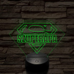 Szuperapa! 7 színű 3D led lámpa