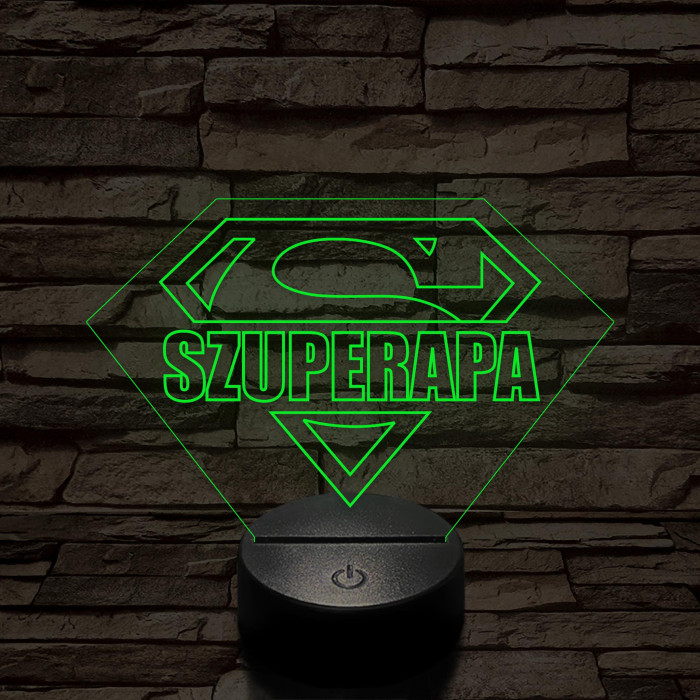 Szuperapa! 7 színű 3D led lámpa