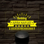 A világ legjobb apukája! 7 színű 3D led lámpa