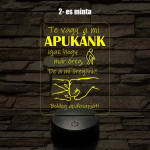 Apák napi humoros feliratú ökölpacsis MINTAVÁLASZTÓS 7 színű 3D led lámpa