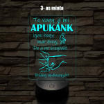 Apák napi humoros feliratú ökölpacsis MINTAVÁLASZTÓS 7 színű 3D led lámpa