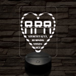 Apai szeretet útja 7 színű 3D led lámpa