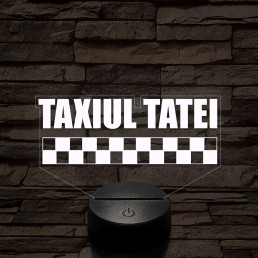 APA TAXI 7 culori lampă LED 3D