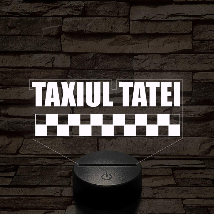APA TAXI 7 culori lampă LED 3D