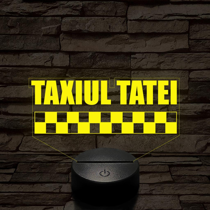 APA TAXI 7 culori lampă LED 3D