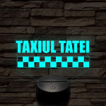 APA TAXI 7 culori lampă LED 3D