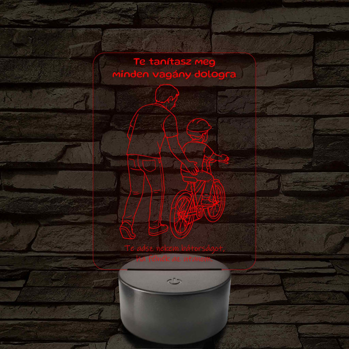 Apa bringa kisfiús 7 színű 3D led lámpa