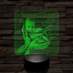 Apa tenyerében 7 színű 3D led lámpa