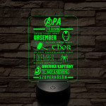Apák napi kedves szuperhősős 7 színű 3D led lámpa