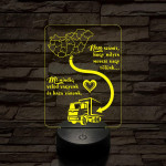 Apák napi érzelmes szövegű 7 színű 3D led lámpa