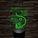 Apák napi érzelmes szövegű 7 színű 3D led lámpa