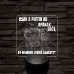 Bud Spencer apák napi 7 színű  3D led lámpa