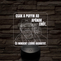 Bud Spencer apák napi 7 színű  3D led lámpa