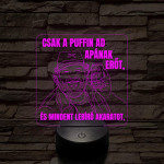 Bud Spencer apák napi 7 színű  3D led lámpa