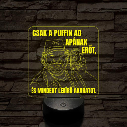 Bud Spencer apák napi 7 színű  3D led lámpa