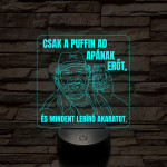Bud Spencer apák napi 7 színű  3D led lámpa